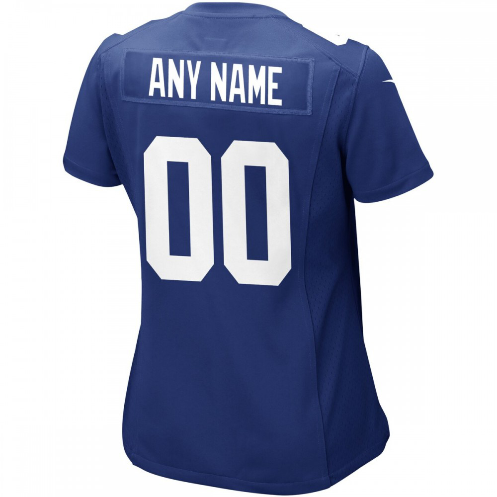 New York Giants Nike Women's Custom Jersey - Royal-GridironStore